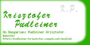 krisztofer pudleiner business card